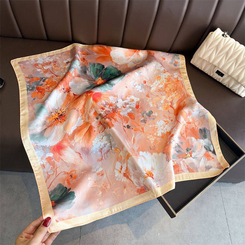 2026 New Floral Print Silk Squ - Ascot Neck Scarf ulasan dan harga