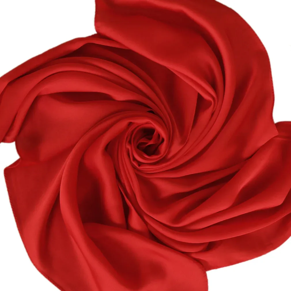 Satin Scarf Women 70cm Solid C - Ascot Neck Scarf ulasan dan harga