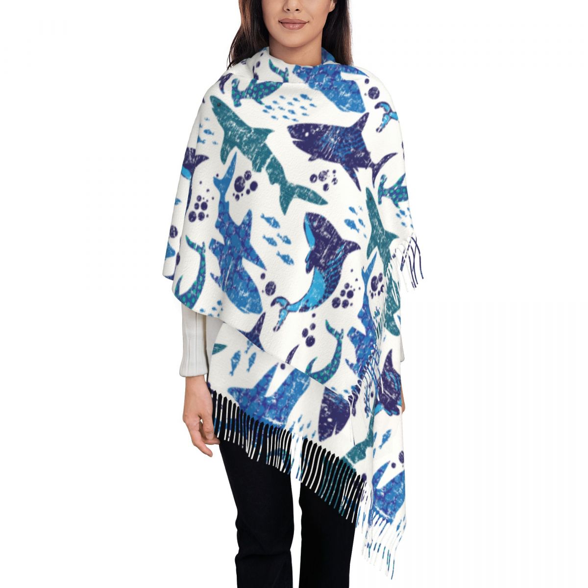 Shark Underwater World Ocean S - Pashmina Wrap Large ulasan dan harga