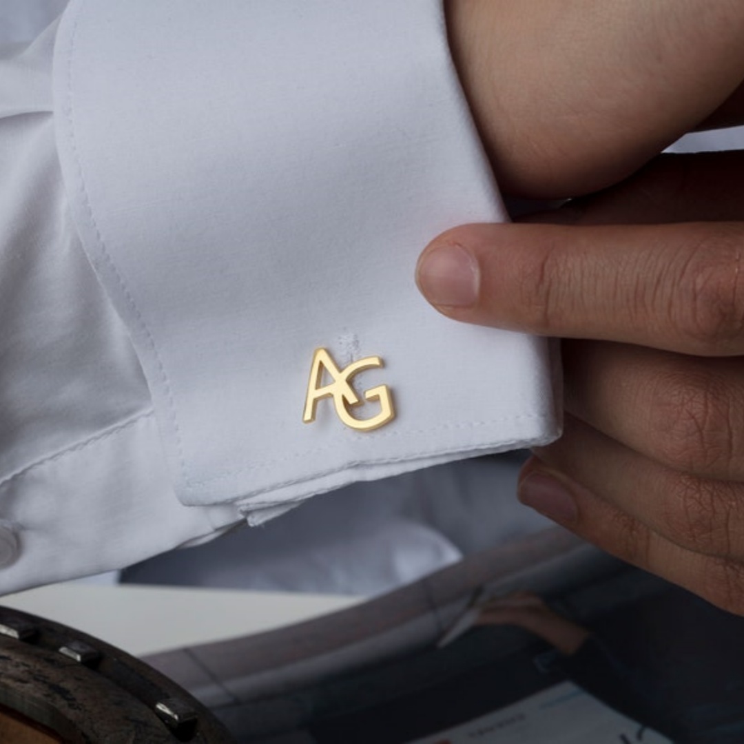 Custom Name Cufflinks for Men  - Tie Clip Silver ulasan dan harga