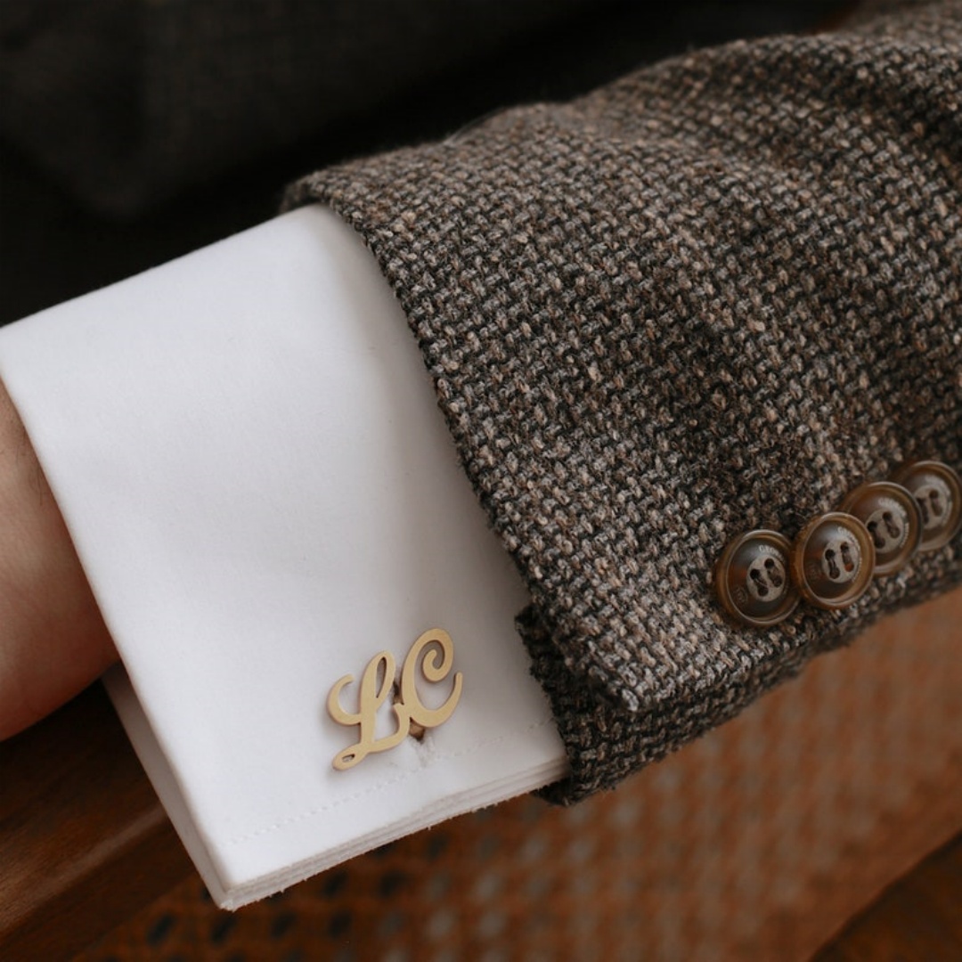 Custom Name Cufflinks for Men  - Tie Clip Silver ulasan dan harga