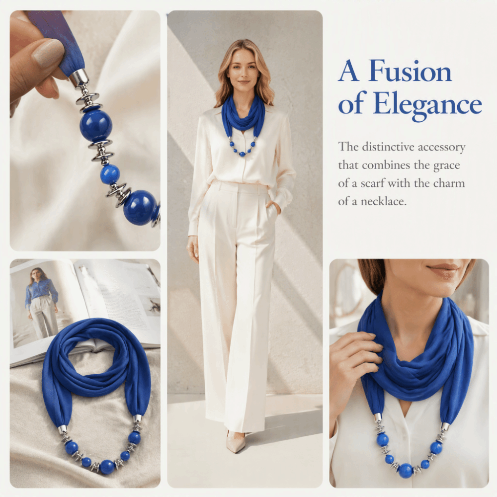 Fashion Chiffon Scarf Beaded E - Infinity Scarf Knit ulasan dan harga