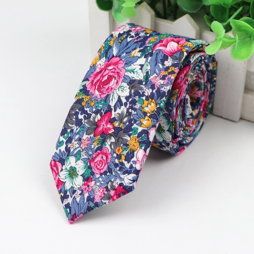 Cotton Flower Tie Men's Colour - Skinny Tie Men ulasan dan harga