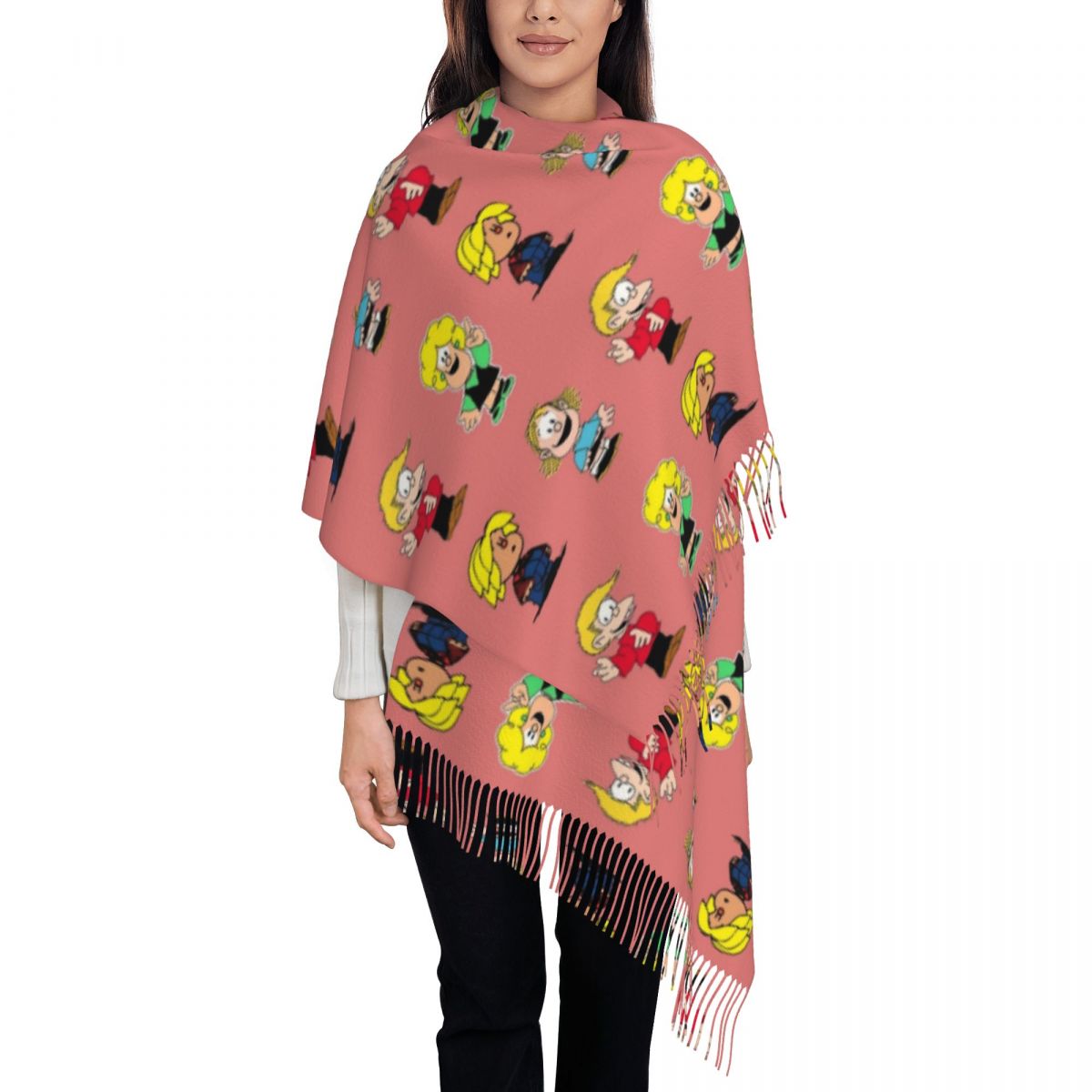 Womens Tassel Scarf Mafaldas C - Pashmina Wrap Large ulasan dan harga