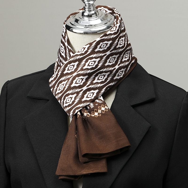Men's Scarf Imitation Silk Nec - Ascot Neck Scarf ulasan dan harga