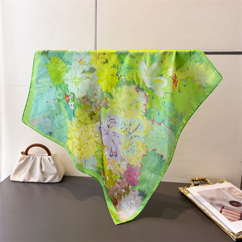 70*70cm Square Silk Scarf for  - Ascot Neck Scarf ulasan dan harga
