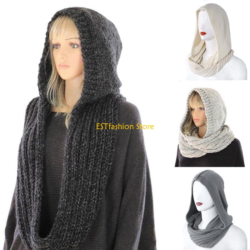 Y5GC Women Rib Knit for Infini - Infinity Scarf Knit ulasan dan harga