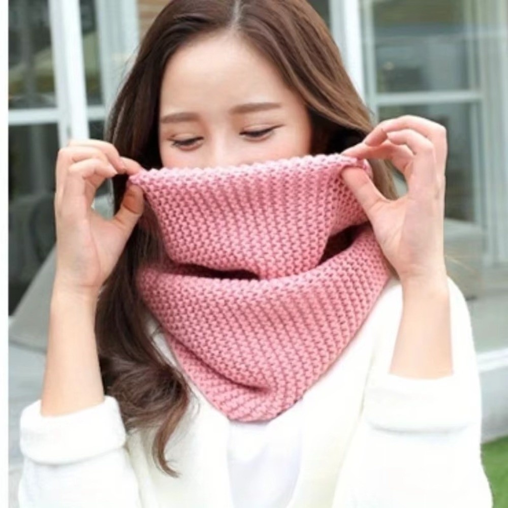 Solid Color Infinity Loop Scar - Infinity Scarf Knit ulasan dan harga