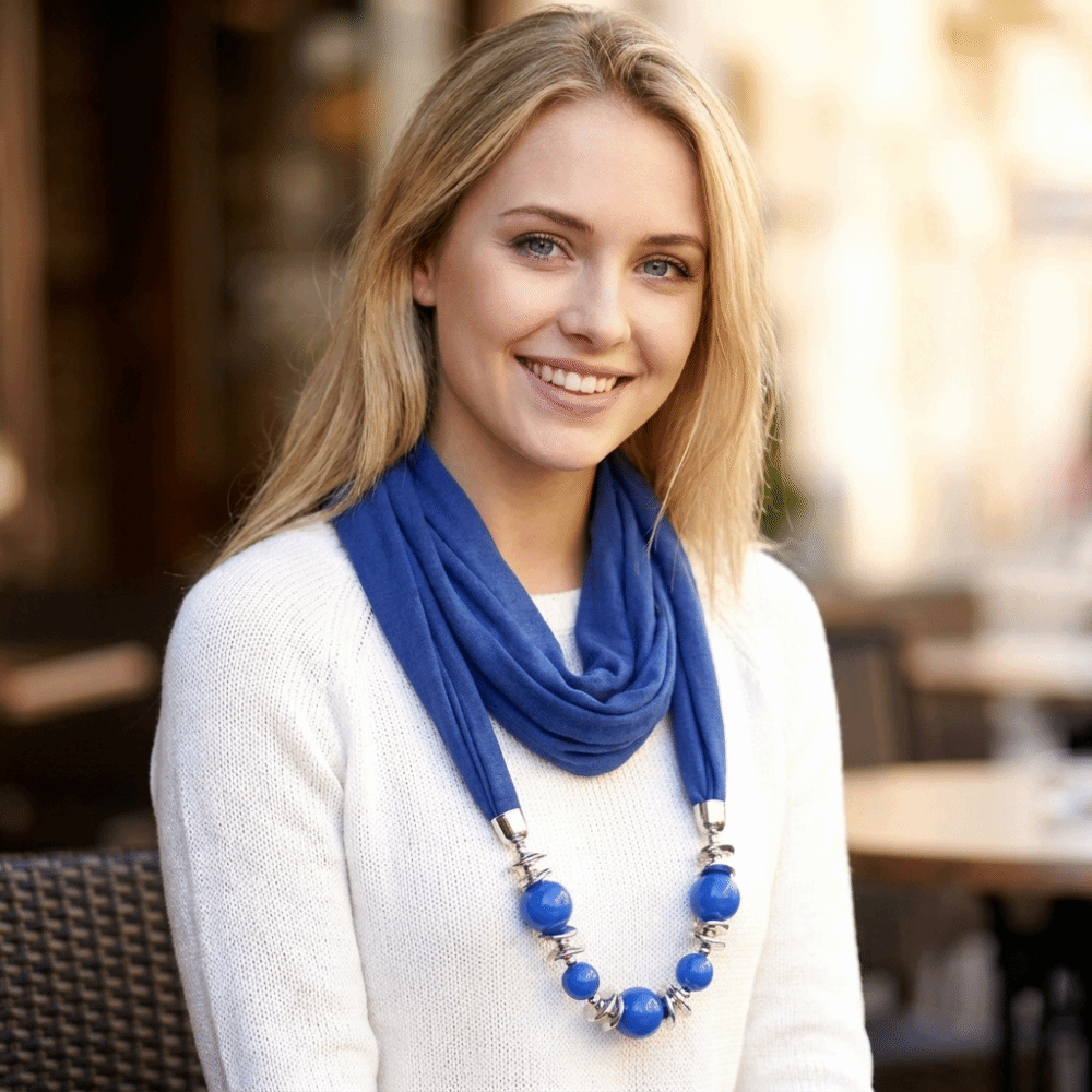 Fashion Chiffon Scarf Necklace - Infinity Scarf Knit ulasan dan harga