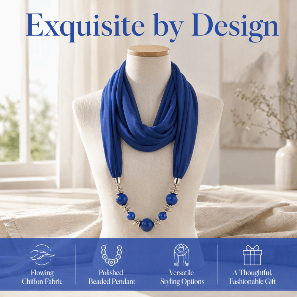 Fashion Chiffon Scarf Necklace - Infinity Scarf Knit ulasan dan harga
